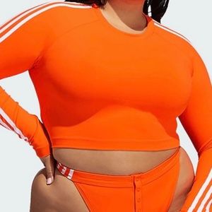 Adidas Ivy Park Beyonce Plus Size 2X Rash guard Orange